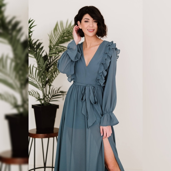 Happy in the Hamptons Ruffled Maxi Dress - Picture 5 of 8